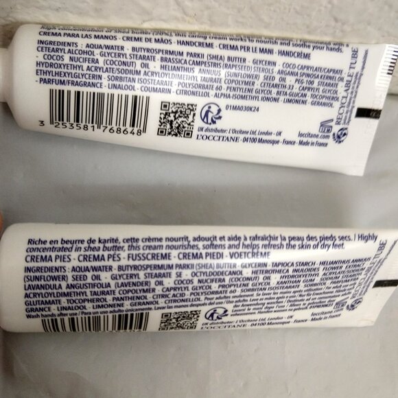 L’Occitane Shea Butter Hand & Foot Cream Set 30ML X 2 NIB - Picture 3 of 4